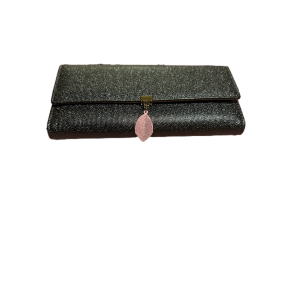 Black Glitter Wallet - Picture 2 of 5